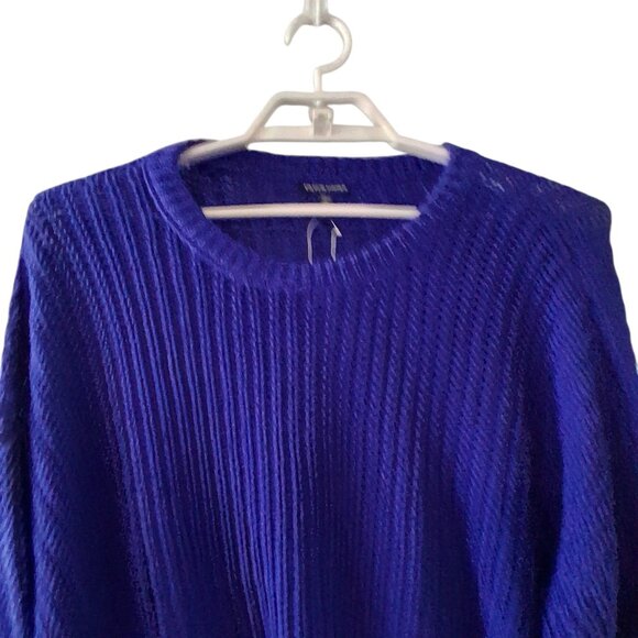 Eileen Fisher nwot sweater womens 1X organic cotton twisted texture royal Peru - Picture 3 of 5